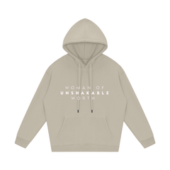 woman of unshakable worth Fleece Hoodie