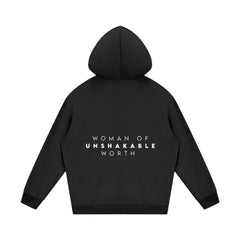 woman of unshakable worth Fleece Hoodie