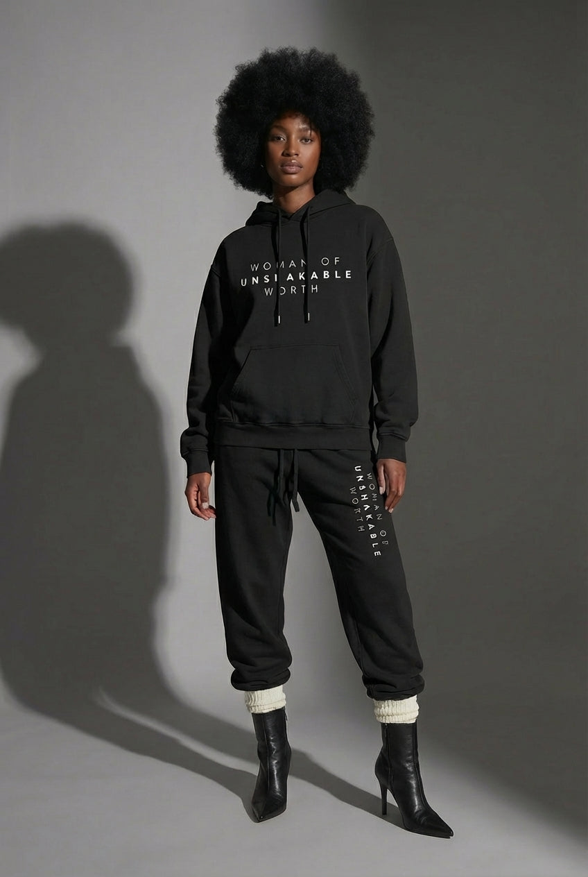 woman of unshakable worth fleece set